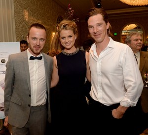  Benedict, Aaron and Alice at the Bafta chá Party