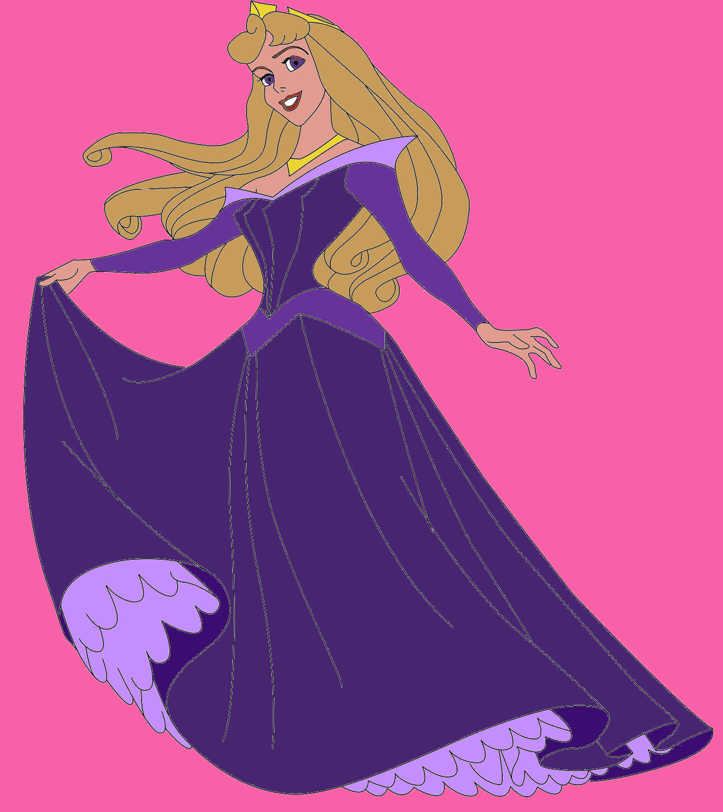 Aurora in Purple Disney Princess Fan Art (36451348) Fanpop