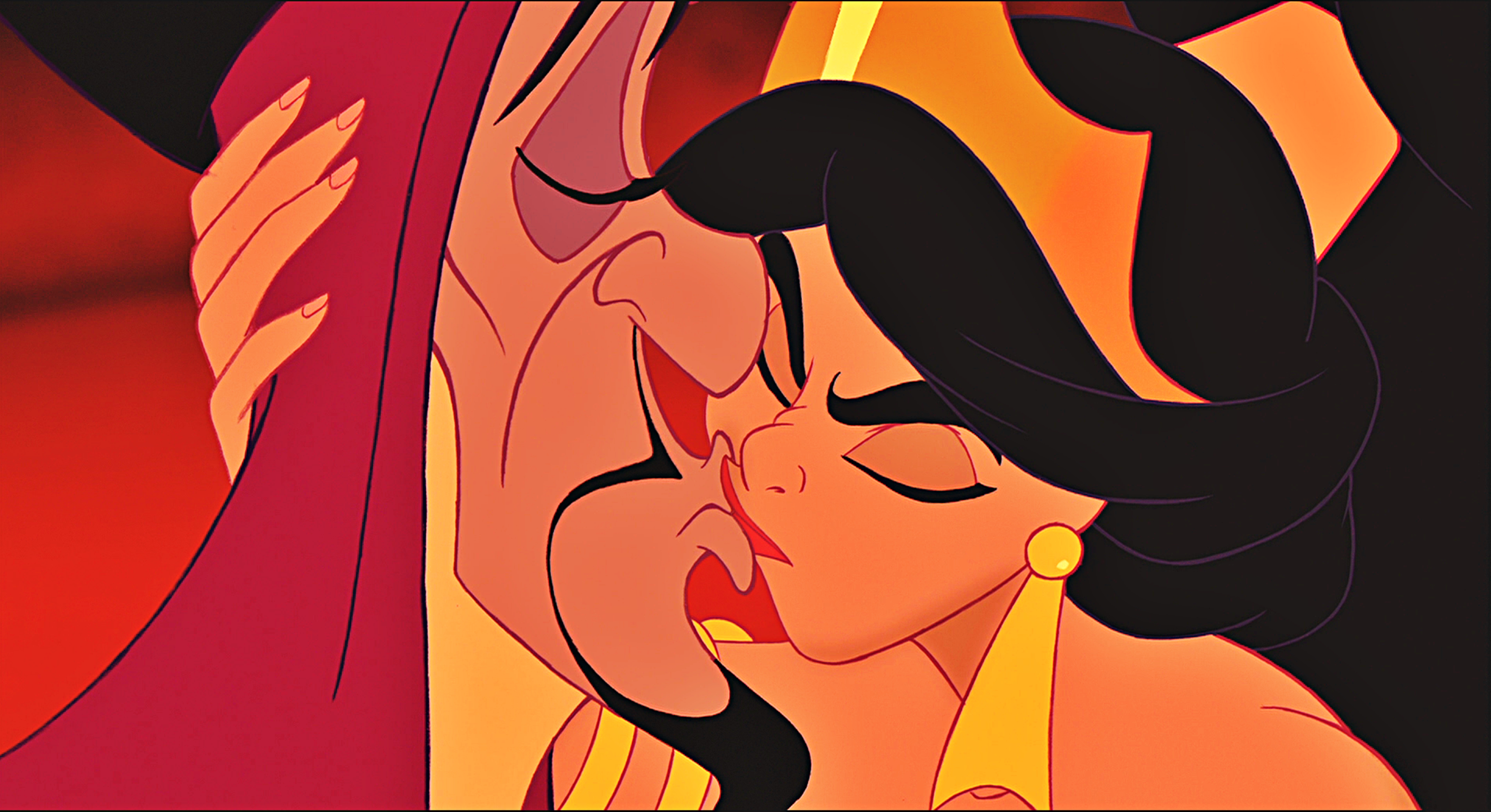 Disney Princess Screencapture of Jafar and Princess Jasmine from "A...