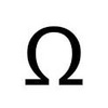  The Omega letter in the Greek alphabet