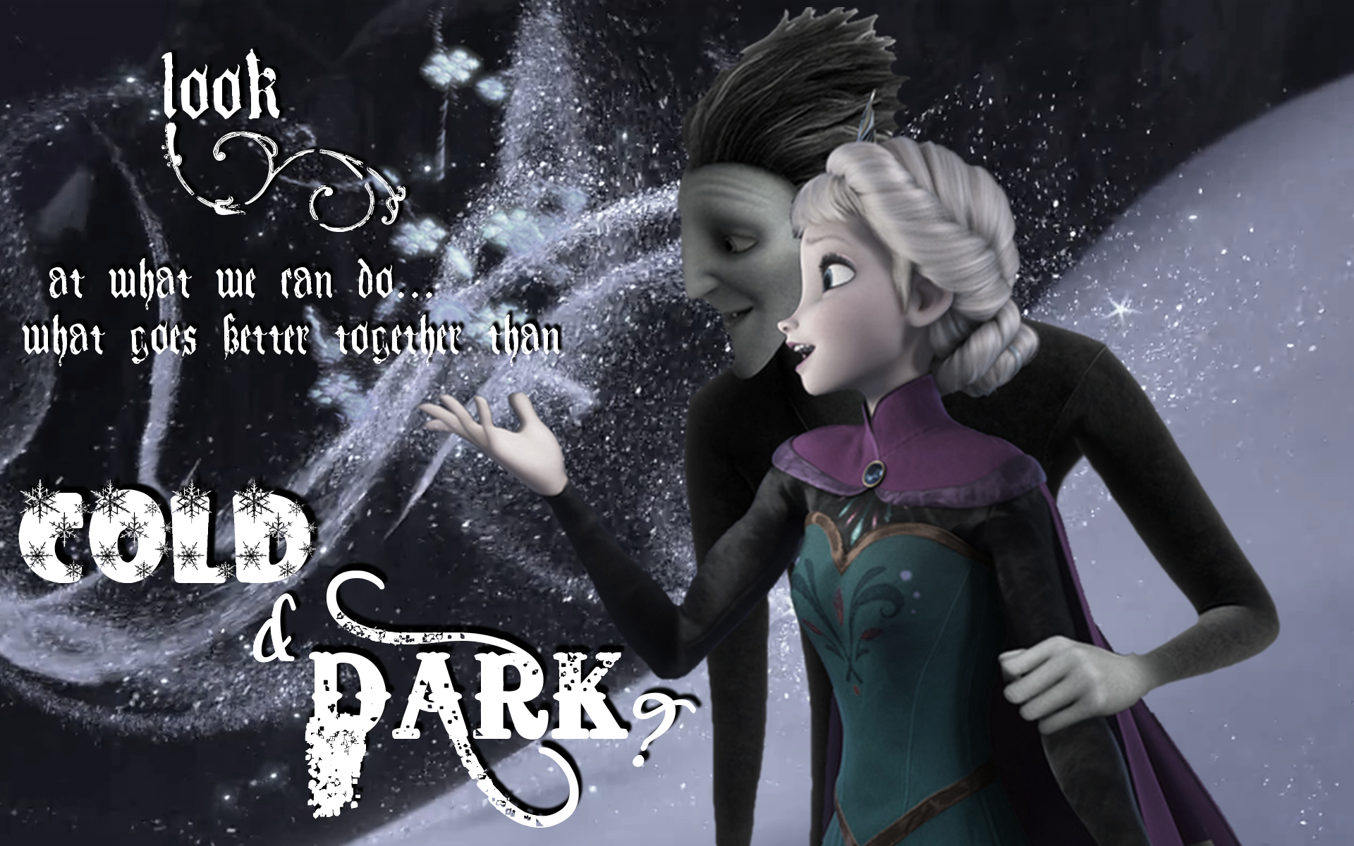 What goes better together than Cold and Dark? - Elsa and Pitch Wallpaper  (36460291) - Fanpop