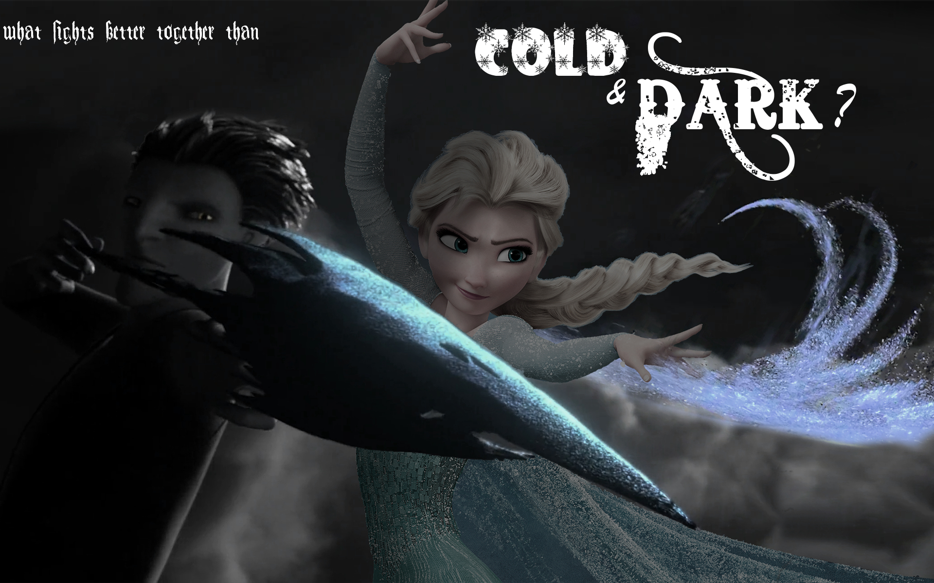 What fights better together than cold and dark? - Elsa and Pitch Wallpaper  (36460611) - Fanpop
