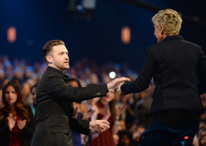  JT and Ellen at People's Choice awards 2014 (Jan 8th)