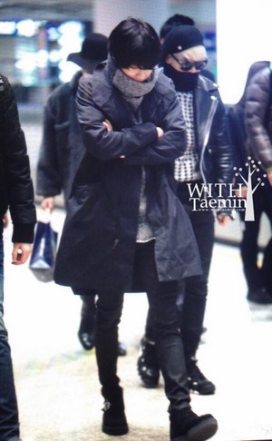  140118 Taemin on the way to SHINee festival in Beijing