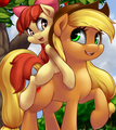 Applejack Carrying Apple Bloom - my-little-pony-friendship-is-magic photo