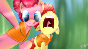  pomme Bloom and Pinkie Pie