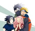 Kakashi, Naruto, Sasuke and Sakura - naruto fan art