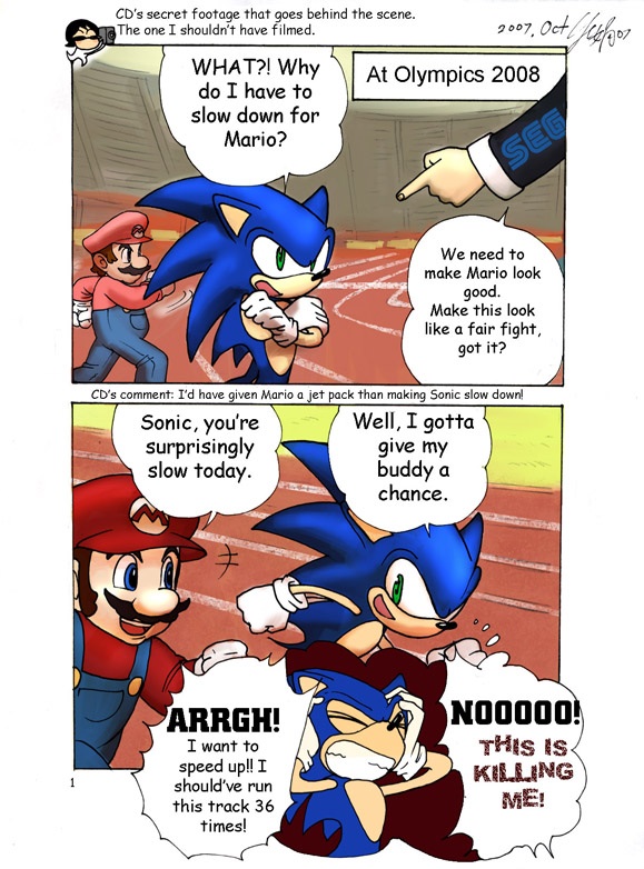 Mario and sonic at the 2008 Olympic Games - Sonic the Hedgeh