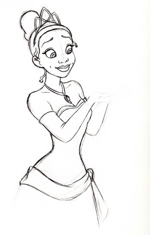  Walt Дисней Sketches - Princess Tiana