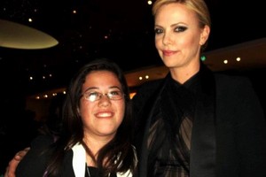 charlize with fans