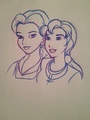Kayley and Belle - disney-princess fan art