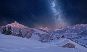 mountains in winter, austria 