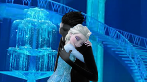 Elsa and Pitch hug