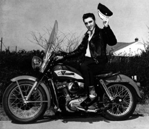  Elvis with his Harley-Davidson