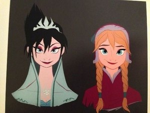  Elsa and Anna Concept Art