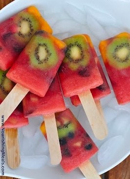  watermeloen Whole Fruit Popsicles