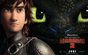  Hiccup and Toothless HTTYD 2 achtergrond