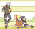 kakashi - Kakashi Hatake and Naruto, Sakura and Sasuke wallpaper