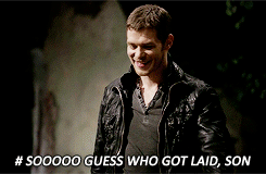  Klaus is bad at hiding his wife-loving feels.