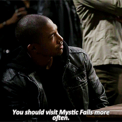  "You’re in a good mood. Du should visit Mystic Falls Mehr often."