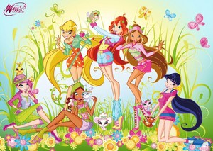 Winx club with pets