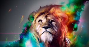  arco iris Lion