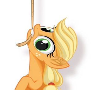  mela, apple Jack?What are te doing up there?