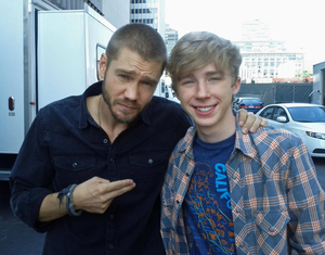  October, 08 - With Joey Luthman On Set Of Chosen