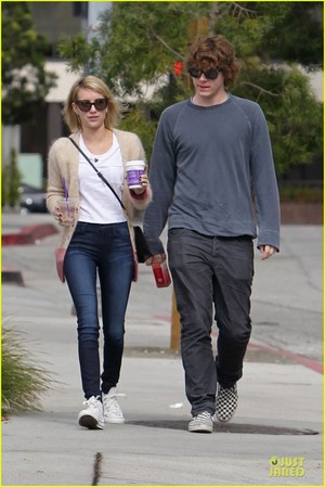 Emma Roberts Toasts 23rd Birthday with Evan Peters!