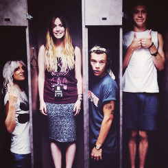 Lou, Gemma, Harry and Niall