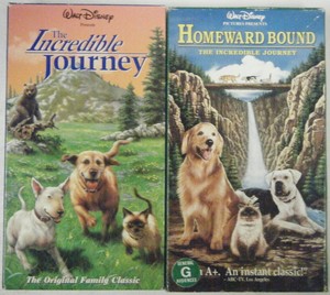  Two Versions Of "Homeward Bound: The Incredible Journey" On video cassette, videocassette