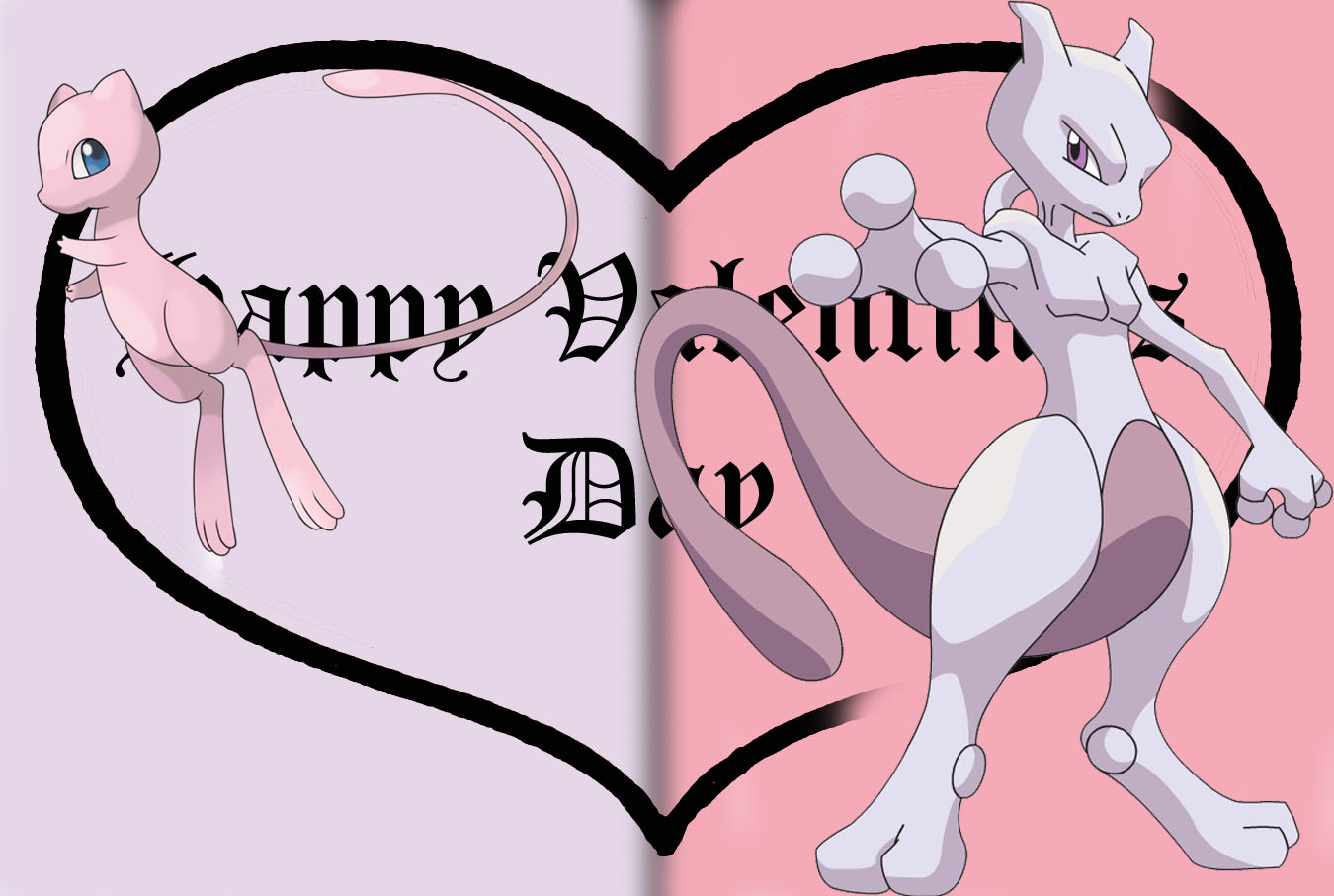 Mew (pokemon) fan Art: Happy Valentine's hari.