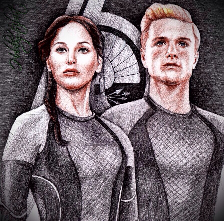 Fan Art of Katniss and Peeta ♢ for fans of Peeta Mellark and Katnis...