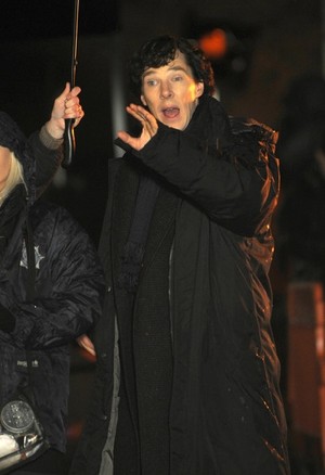 Benedict filming Season 3