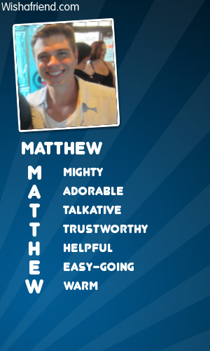  Matthew's awesome name
