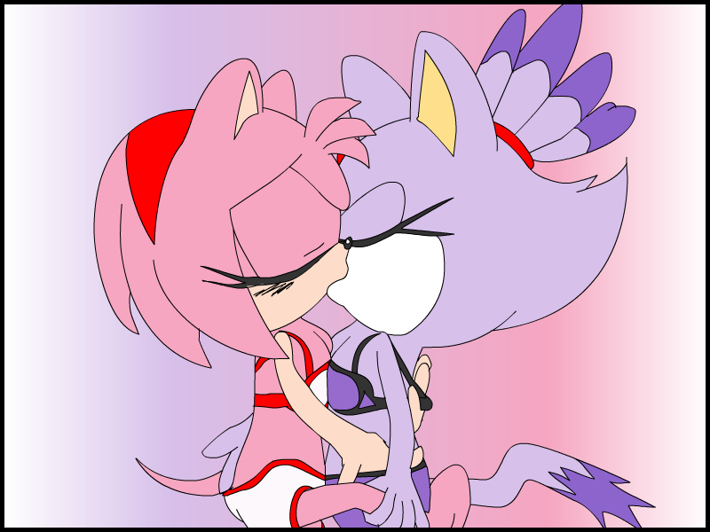 Photo of amy x blaze for fans of sonic yuri couples. 