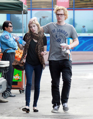  Emma Roberts and Evan Peters at the Hollywood market in West Hollywood, CA - March 9th, 2014