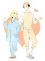 Armin and Jean - anime fan art