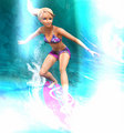 Merliah's Purple bikini with Pink and White flowers - barbie-movies fan art