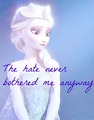 The hate never bothered Elsa anyway - disney-princess photo