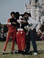 An Autographed Picture Of Michael Jackson And John Landis With Mickey Mouse - disney photo