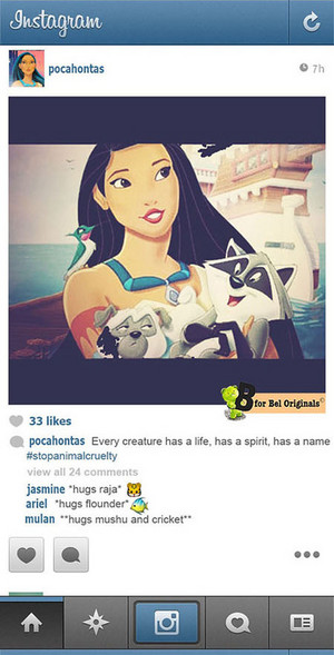 if the disney princesses had an instagram