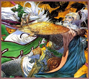 Theoden espies the serpent banner by Michael Kaluta