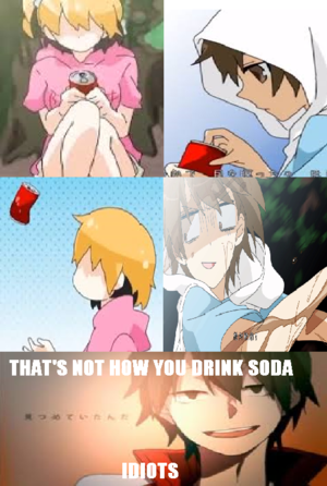  Drinking soda
