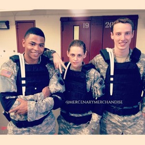 Kristen on BTS of Camp X-Ray