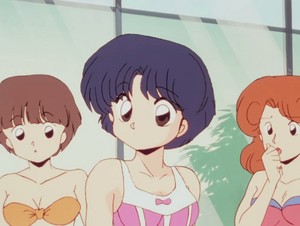  Akane Tendo at a Bath house. Two of Nabiki's Друзья standing in the background