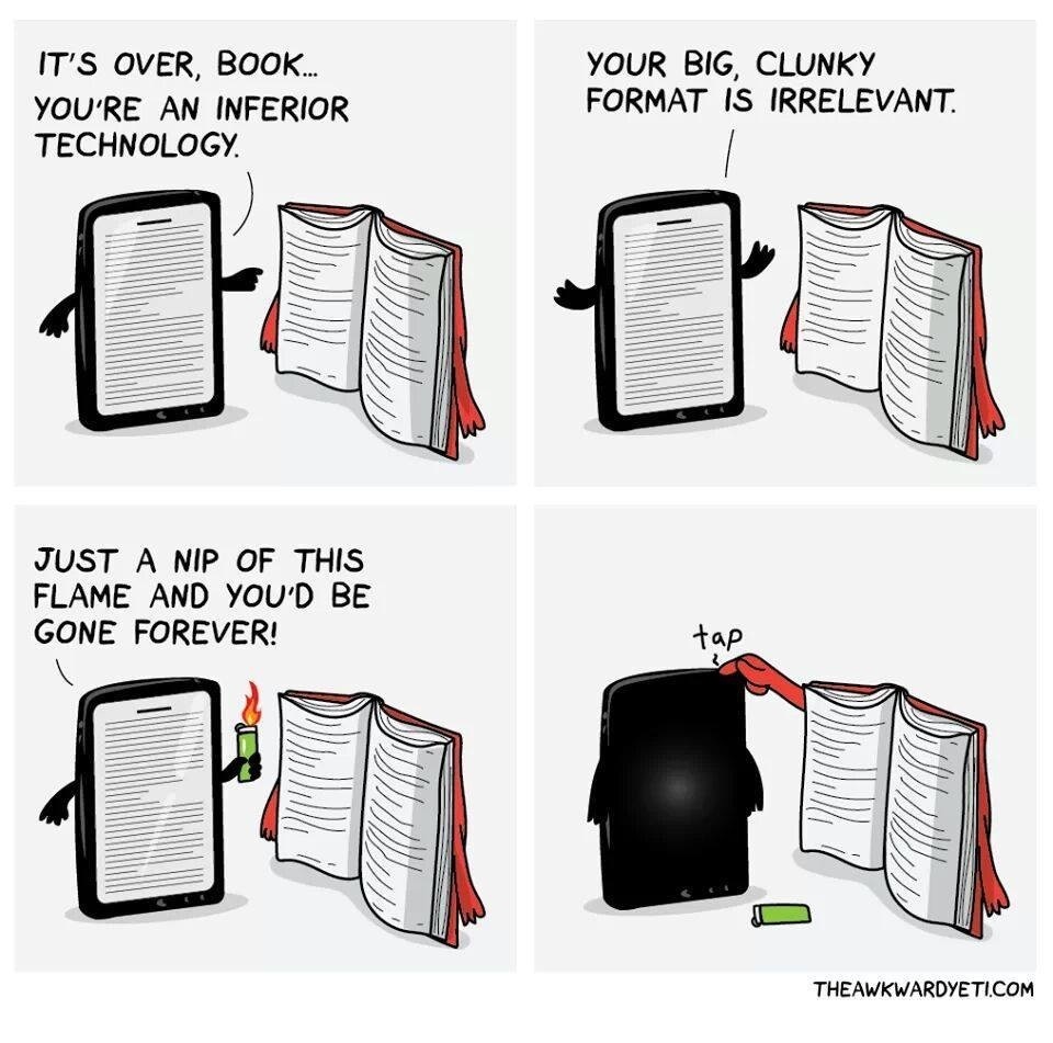 Book vs. eReader - Reading Photo (36710922) - Fanpop
