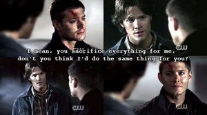  Sam and Dean sacrifice(not the episode):D