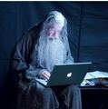 Gandalf the Grey, checking the Book of Faces - the-hobbit photo