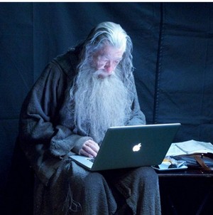  Gandalf the Grey, checking the Book of Faces